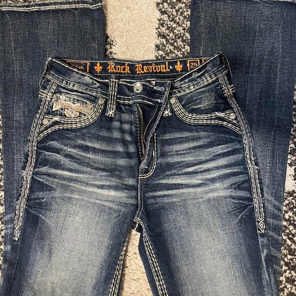 Rock Revival Women's Blue and Navy Jeans